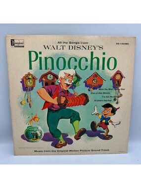 All The Songs From Walt Disneys Pinocchio Vinyl LP Soundtrack 1959 DQ-1202MO
